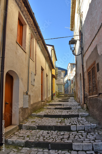 Roccamandolfi  Italy  12 24 2019. A day of vacation in a medieval village in the Molise region.