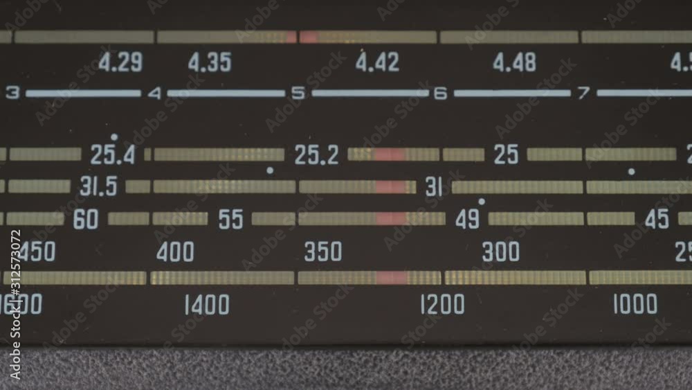 Tuning Radio Stations In An Old Radio. OldFashioned Radio. Stock Video Adobe Stock