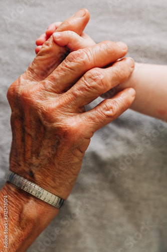 Grandmother and granddaughter photo