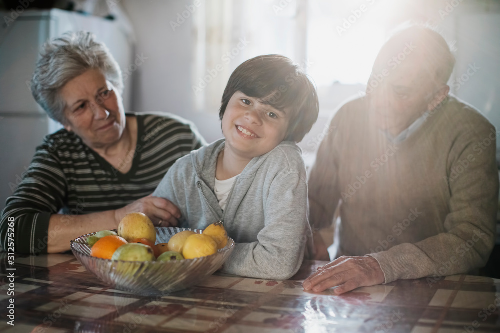 Grandparent with their grandson Grandparent with their grandson