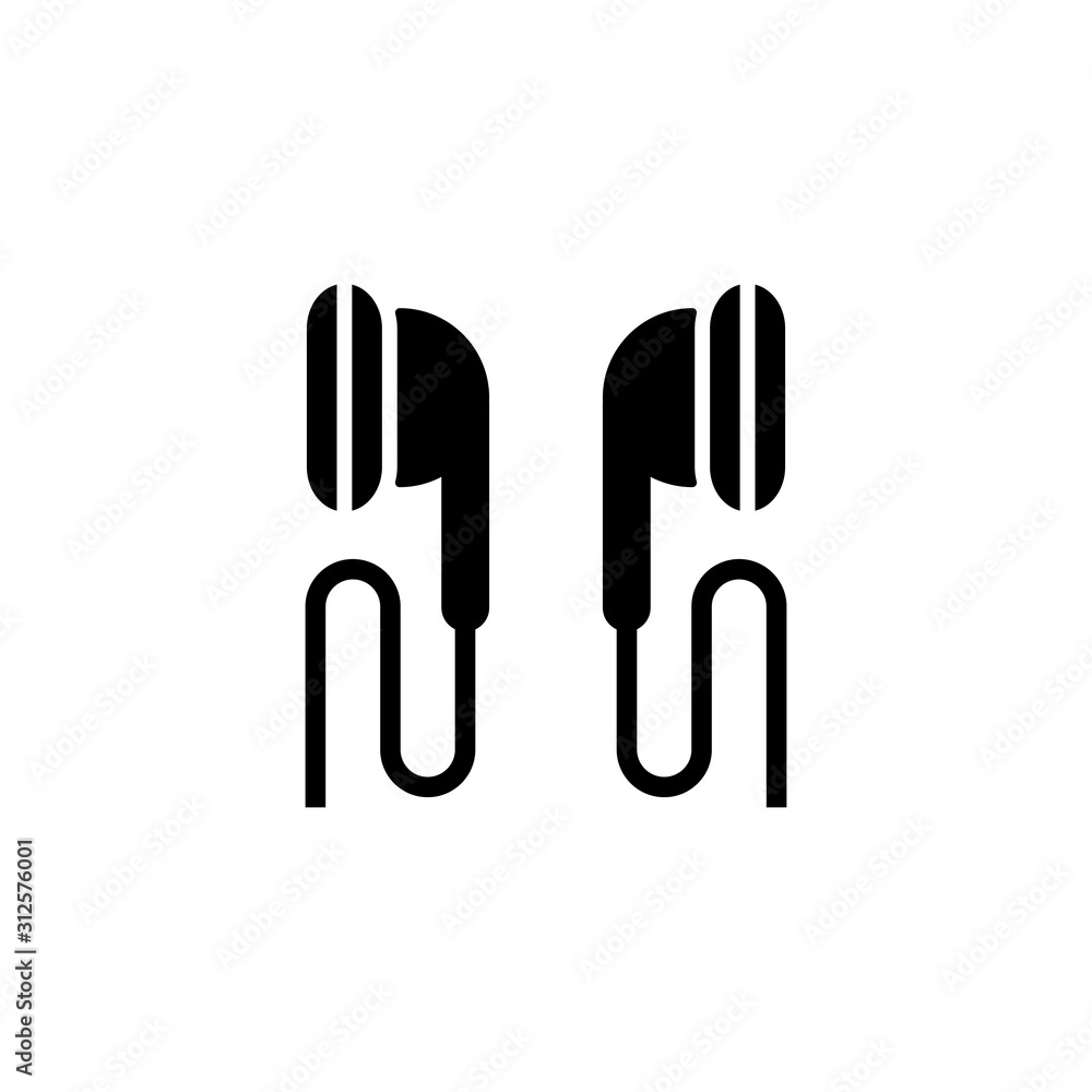 earphone logo icon template, earphone vector element earphone logo icon template, earphone vector element