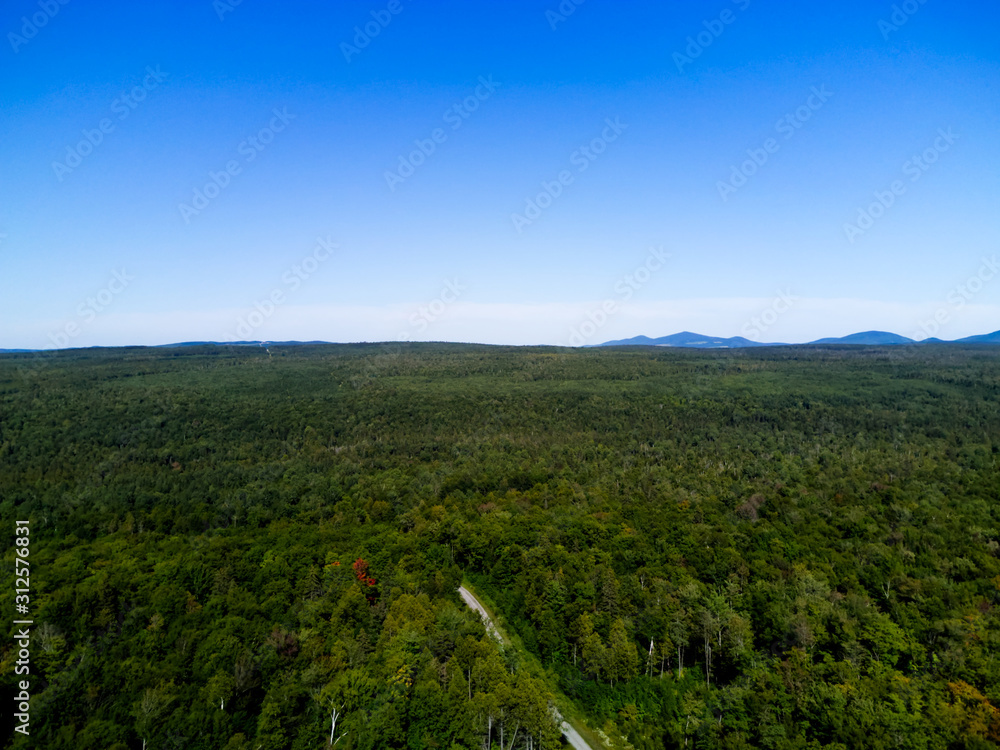 Aerial panorama of mountains
