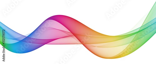 Multicolor light abstract waves design