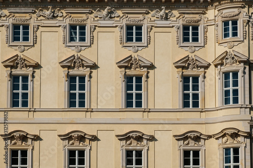 Restored historic building facade of the Berliner Stadtschloss ( City Palace ) / Humboldt Forum - Berlin, Germany - June 2018 © hanohiki