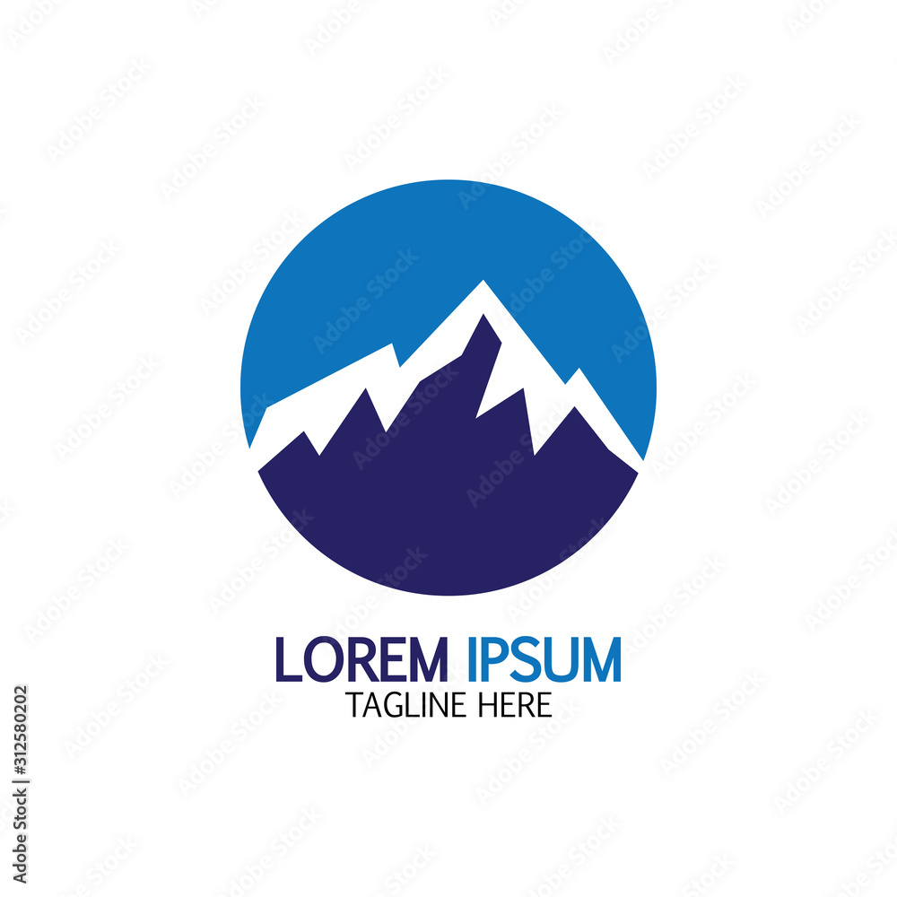 Obraz premium Mountain icon Logo