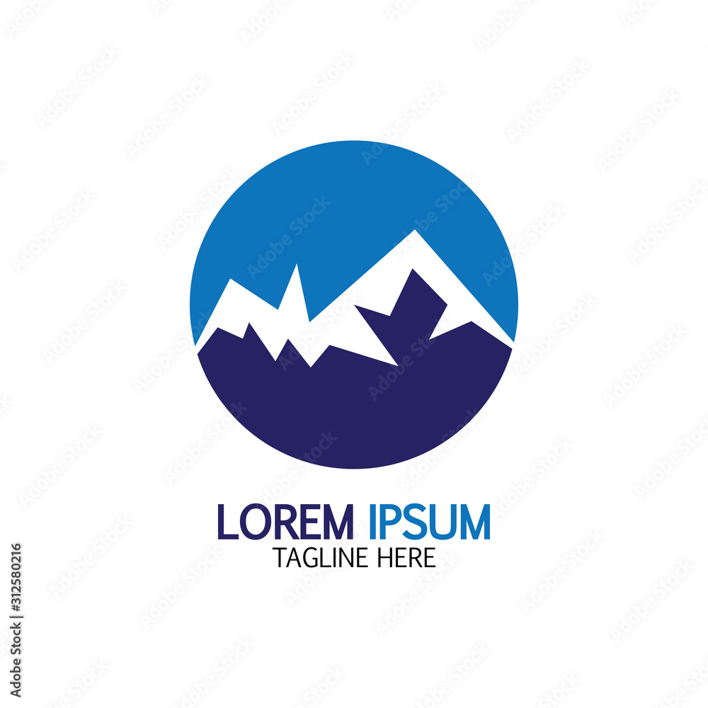 Obraz premium Mountain icon Logo