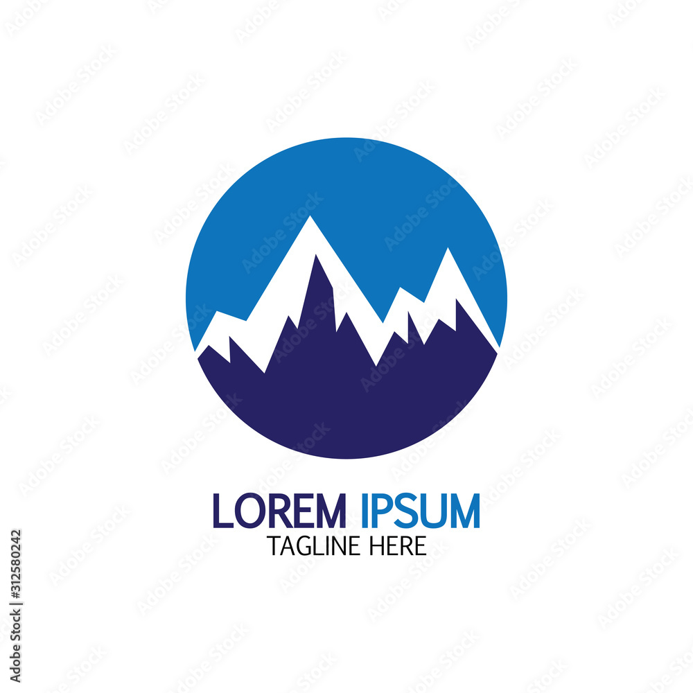 Obraz premium Mountain icon Logo