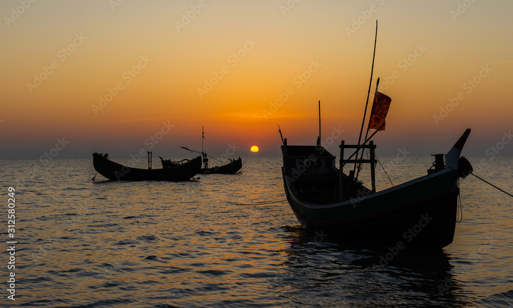 Amazing view of the sunset at Saint martin’s island, Bangladesh