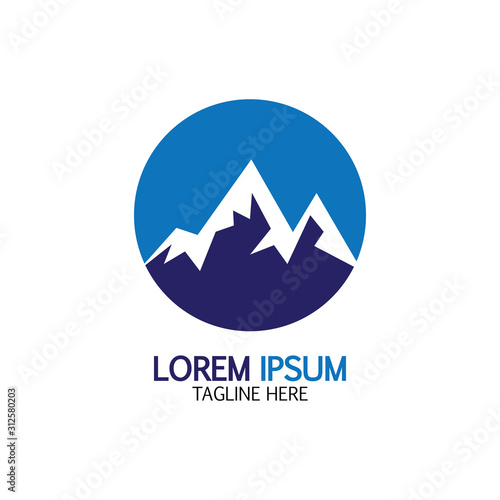 Mountain icon Logo Free Download Mountain icon Logo - GFXLoad