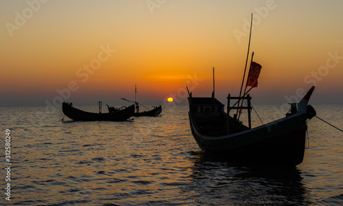 Amazing view of the sunset at Saint martin’s island, Bangladesh