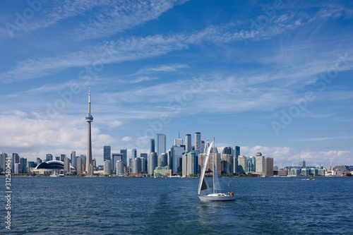 Photography Skyline of Toronto with the iconic CN Tower, Ontario, Canada