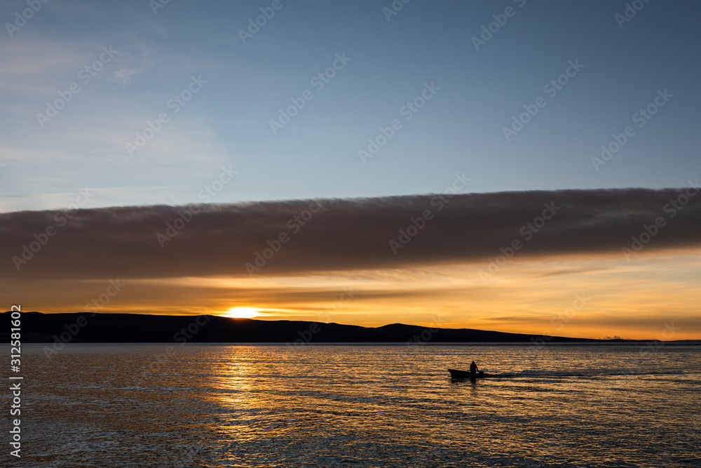 A perfect sunset on the beach