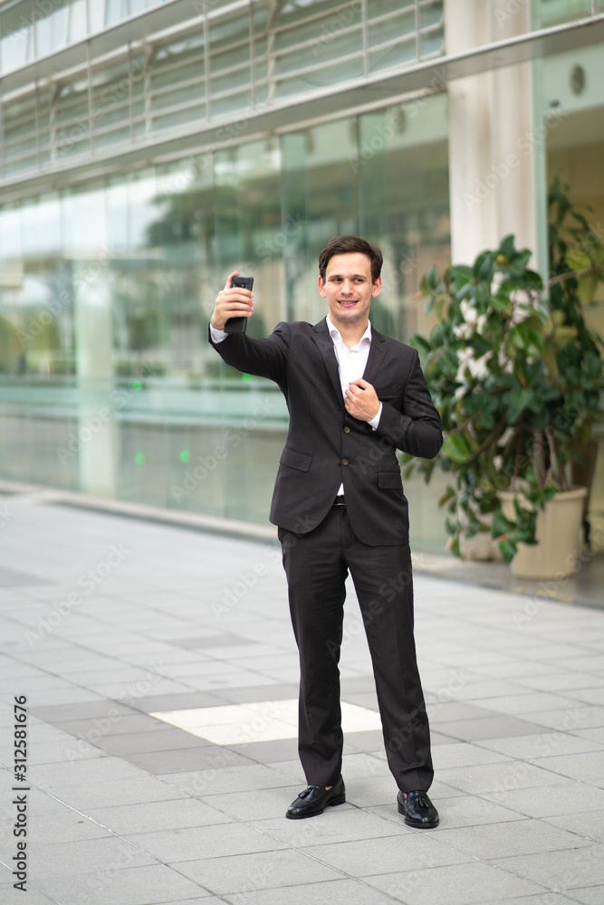 Businessman portrait with blurred background. Businessman portrait with blurred background.