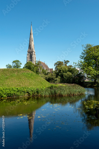  Saint Alban’s Church as seen from the pond surrounding Kastellet Fortress. © sasha64f