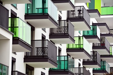 Modern apartment building