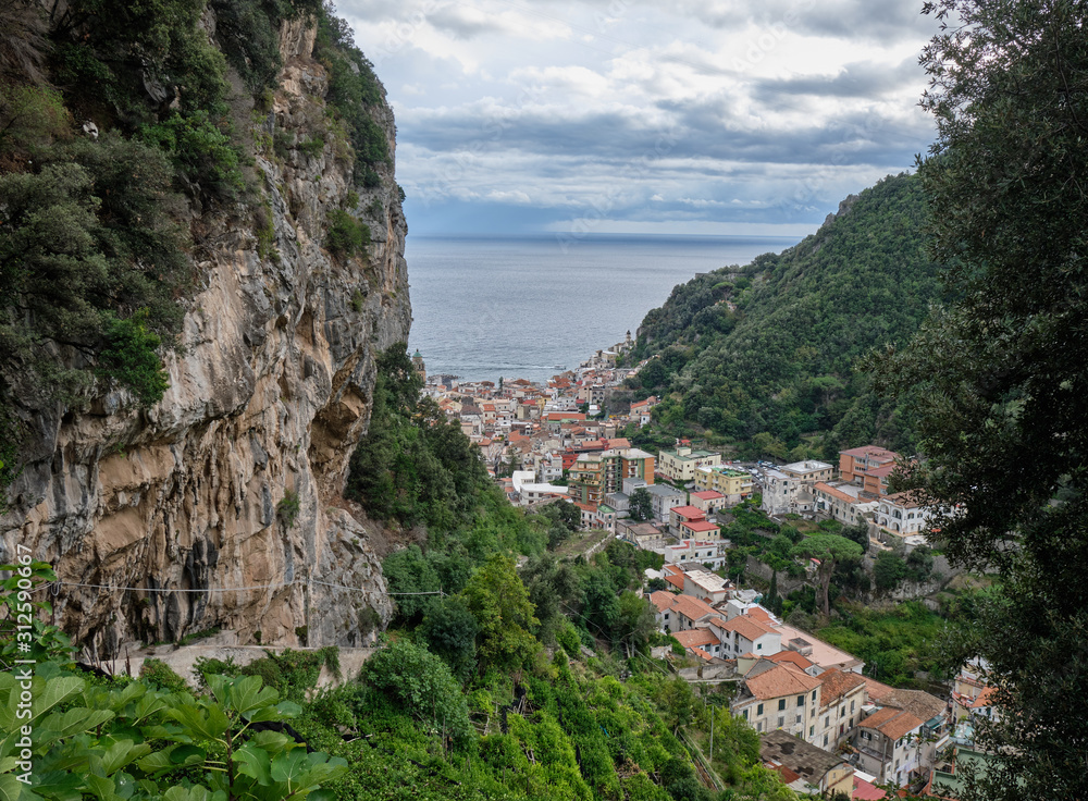 Amalfi viewed from the Ravello hiking path