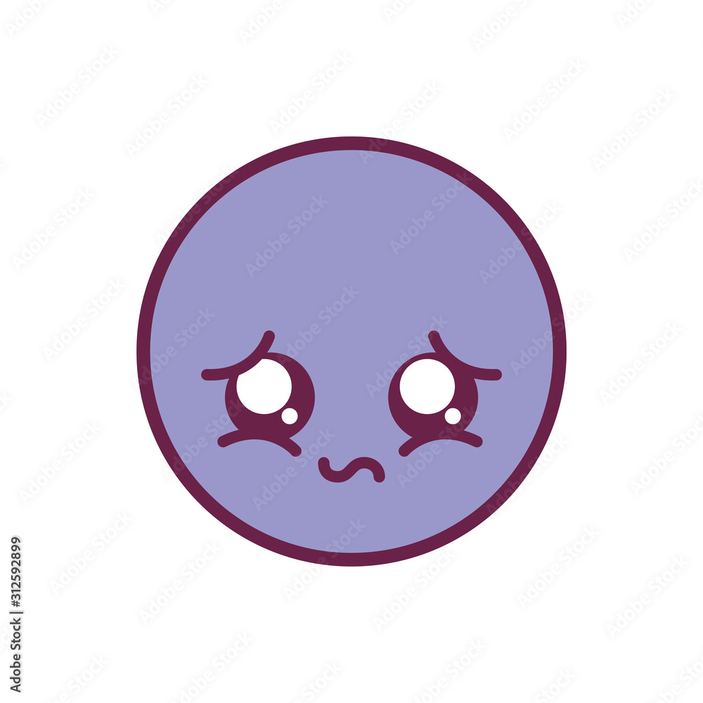 sad circle kawaii cartoon vector design sad circle kawaii cartoon vector design