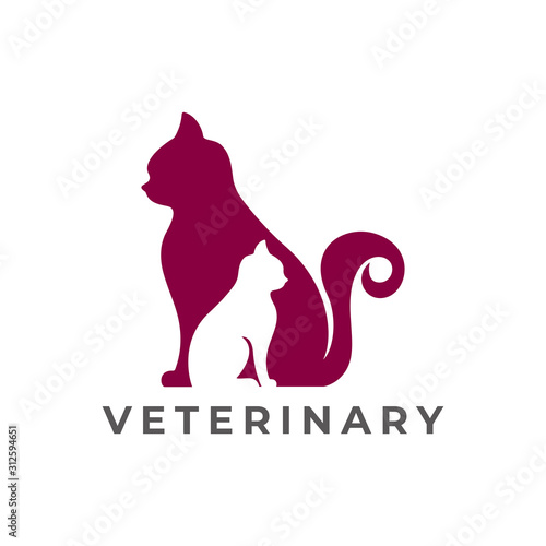 veterinary logo design vector template
