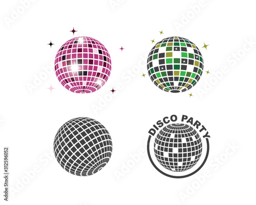 Fototapeta disco ball icon vector illustration design