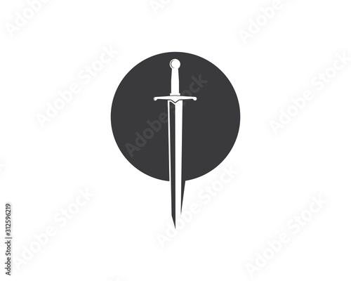 sword logo icon vector illustration design