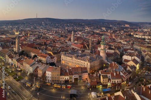 Aerial photo of medieval Sopron