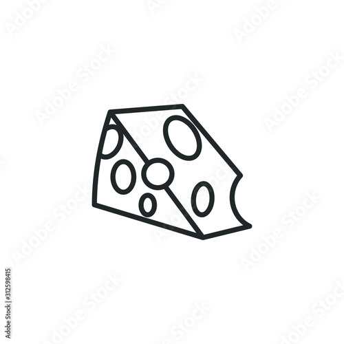 Cheese icon template color editable. Cheese symbol vector sign isolated on white background illustration for graphic and web design.