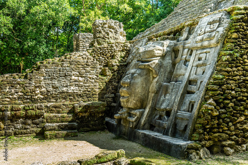 Lamanai archaeological reserve mayan Mast Temple in Belize