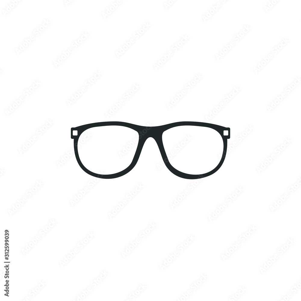 Glasses black silhouette icon template color editable. Glasses symbol vector sign isolated on white background illustration for graphic and web design. Glasses black silhouette icon template color editable. Glasses symbol vector sign isolated on white background illustration for graphic and web design.