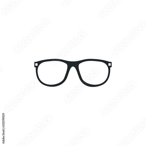 Glasses black silhouette icon template color editable. Glasses symbol vector sign isolated on white background illustration for graphic and web design.