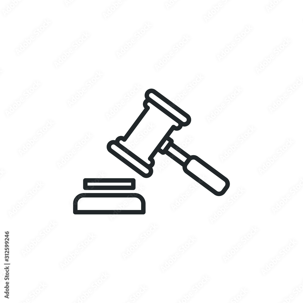 Judge Gavel Auction icon template color editable. Auction Hammer symbol vector sign isolated on white background illustration for graphic and web design. Judge Gavel Auction icon template color editable. Auction Hammer symbol vector sign isolated on white background illustration for graphic and web design.