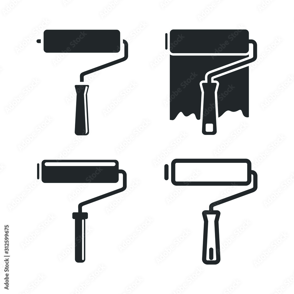 Roller Paint icon template color editable. Paint roller symbol vector sign isolated on white background illustration for graphic and web design. Roller Paint icon template color editable. Paint roller symbol vector sign isolated on white background illustration for graphic and web design.