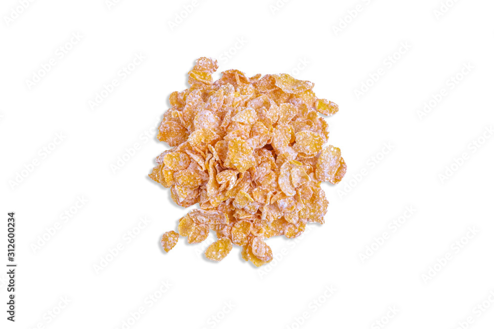 Cereal oat flakes on isolated white background with clipping path Cereal oat flakes on isolated white background with clipping path