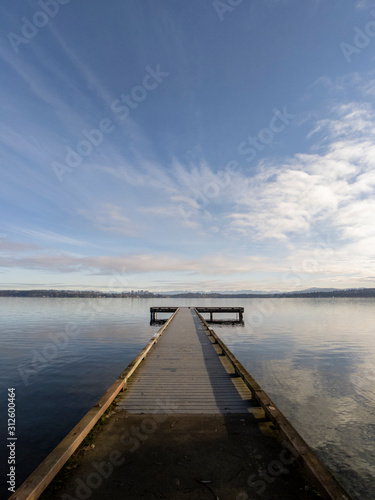 Wallpaper Mural Lake Washington Winter Sky Calm Water Torontodigital.ca