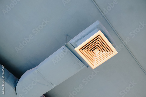 Air Duct, Building interior Air Duct, Air Condition pipe line system Air flow.