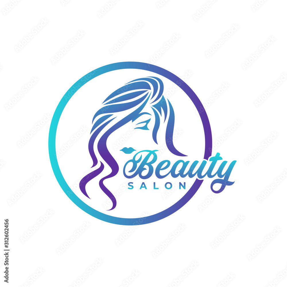 Vecteur Stock Beauty Salon Logo Design With Modern Concepts On White