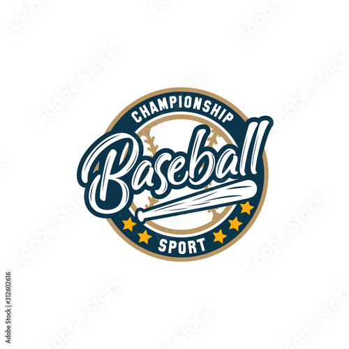 Baseball Logo Design Vector Template