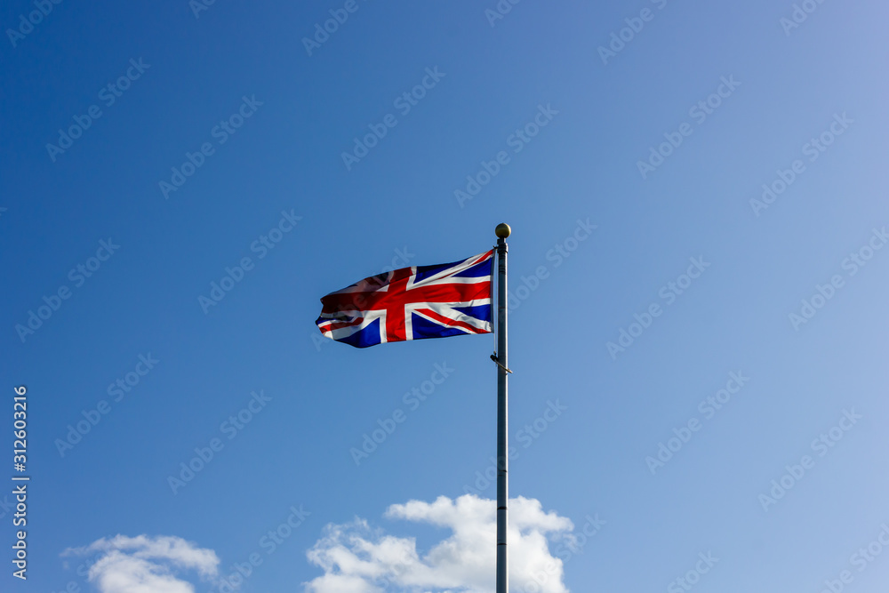 British flag on a sunny day Flag of Great Britain
