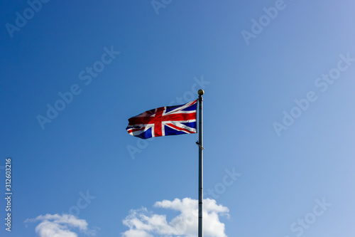 British flag on a sunny day Flag of Great Britain