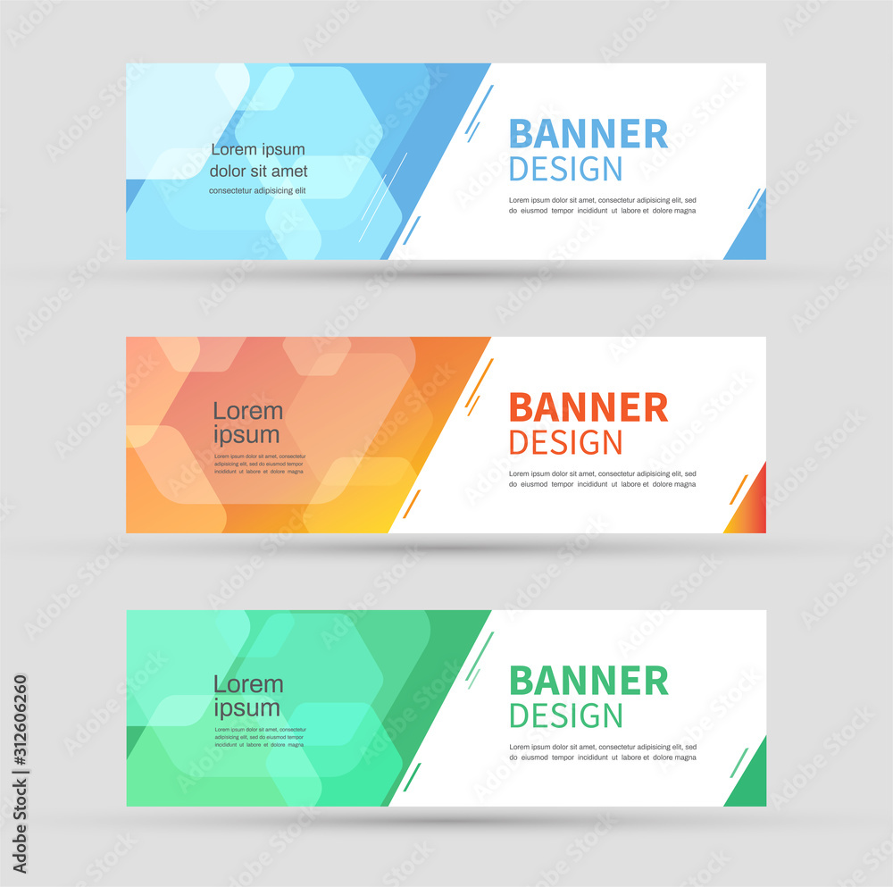 Banner design template for website. Vector illustration