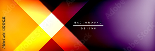 Abstract background - squares and lines composition created with lights and shadows. Technology or business digital template