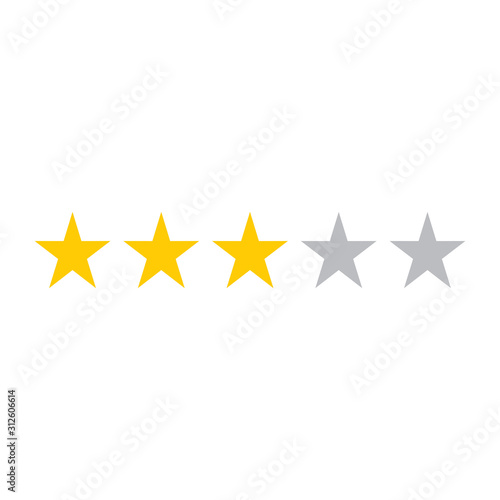 three rating star icon