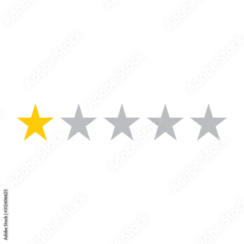 one rating star icon, a rating star icon