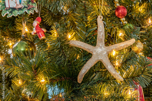 Artificial Tree with Starfish ornament