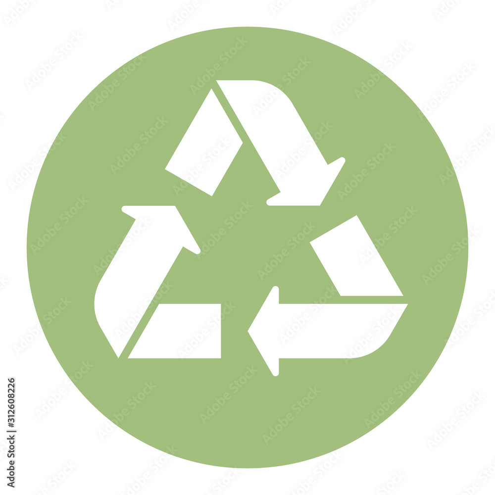 Green recycle icon minimal clean symbol design. Green recycle icon minimal clean symbol design.
