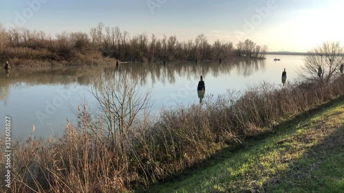 Polesine, Little Town in the countryside near Po river, Porto Viro, Contarina, Donada