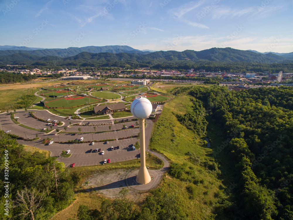 A tourist attraction in Pigeon Tennessee in which a baseball and