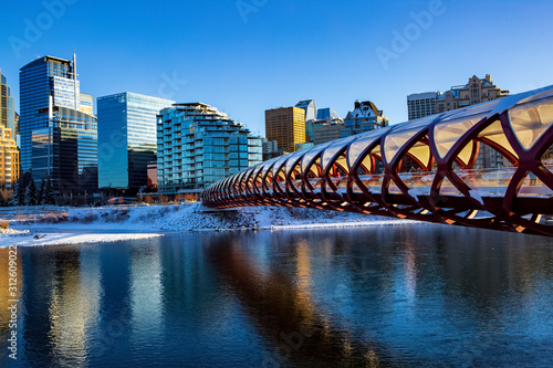 Calgary downtown Peace Bridge