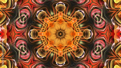 Kaleidoscope Mandala Art Design Abstract Background