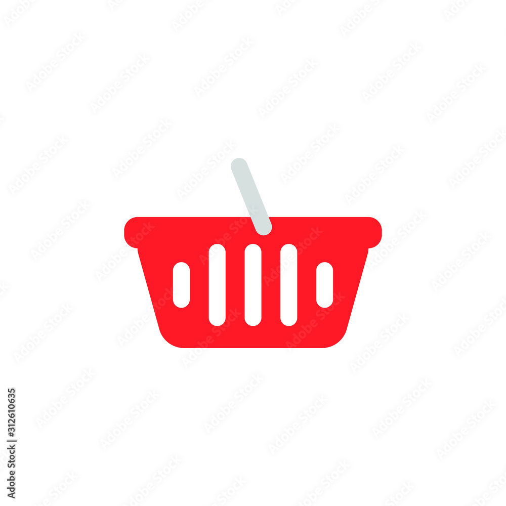 Shopping basket icon flat design. Vector illustration. Shopping basket icon flat design. Vector illustration.