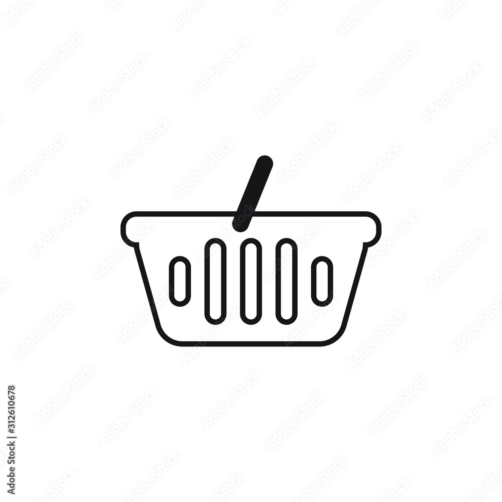 Shopping basket icon flat design. Vector illustration. Shopping basket icon flat design. Vector illustration.